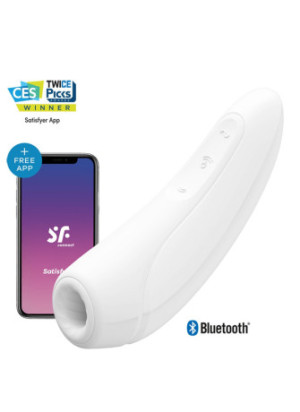 Stimulateur clitoridien connecté blanc Curvy 1+ Satisfyer - CC5972390020
